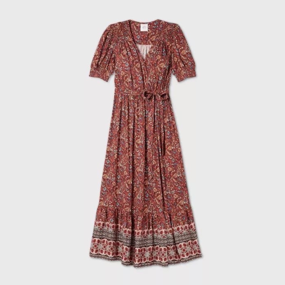 Knox Rose Rust Wrap Dress